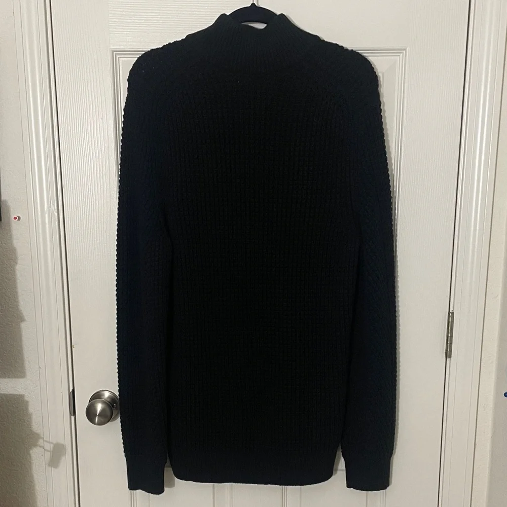 Banana Republic NINO MOCK-NECK SWEATER Black Wool Blend